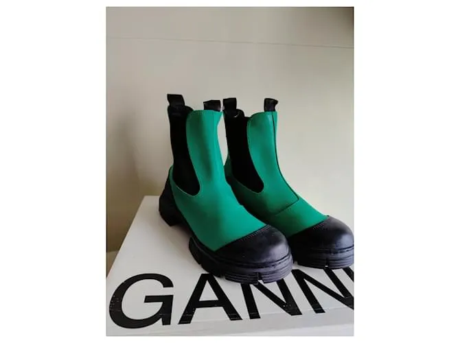 Ganni Botines Verde 