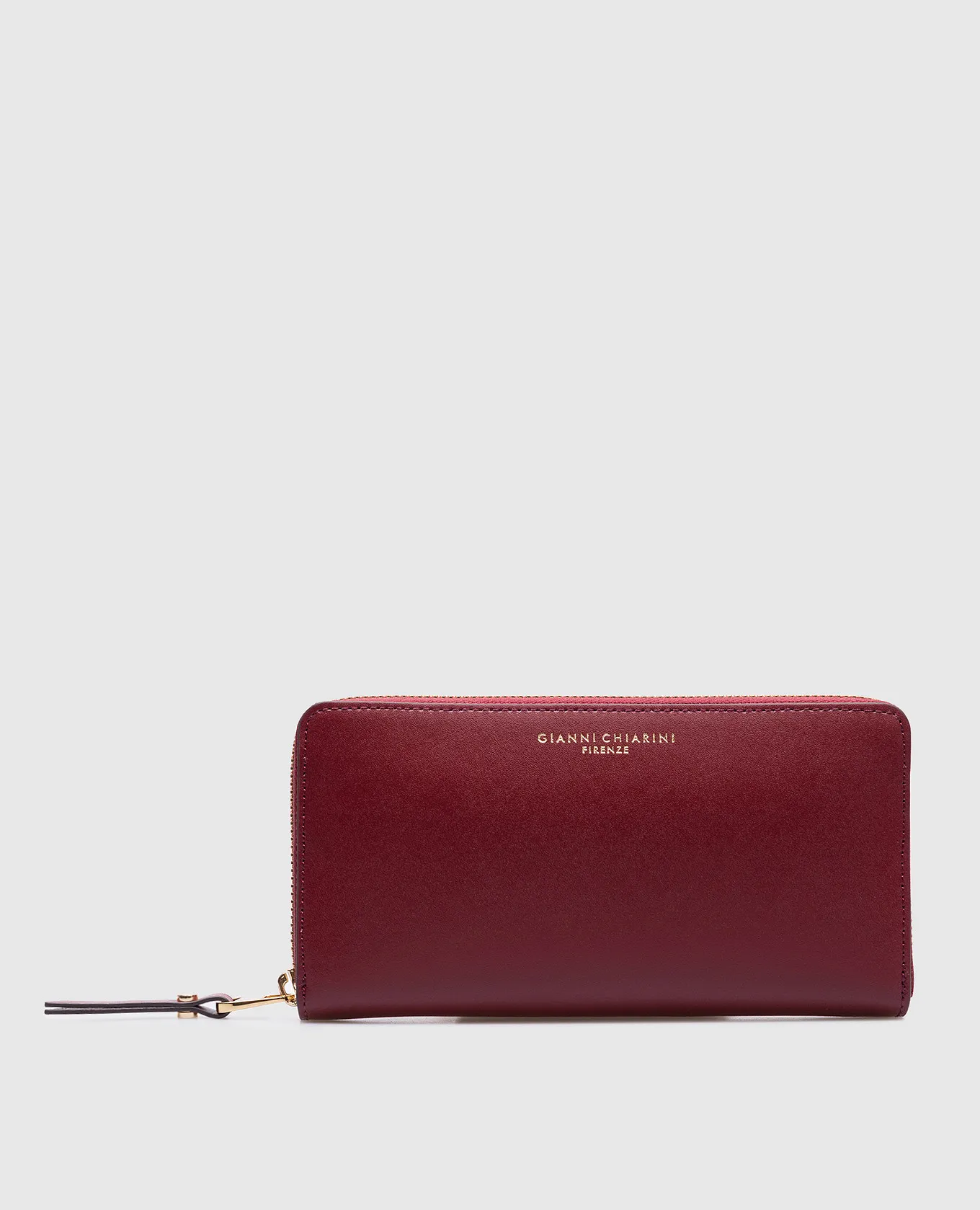 Gianni Chiarini Burgundy leather wallet with logo