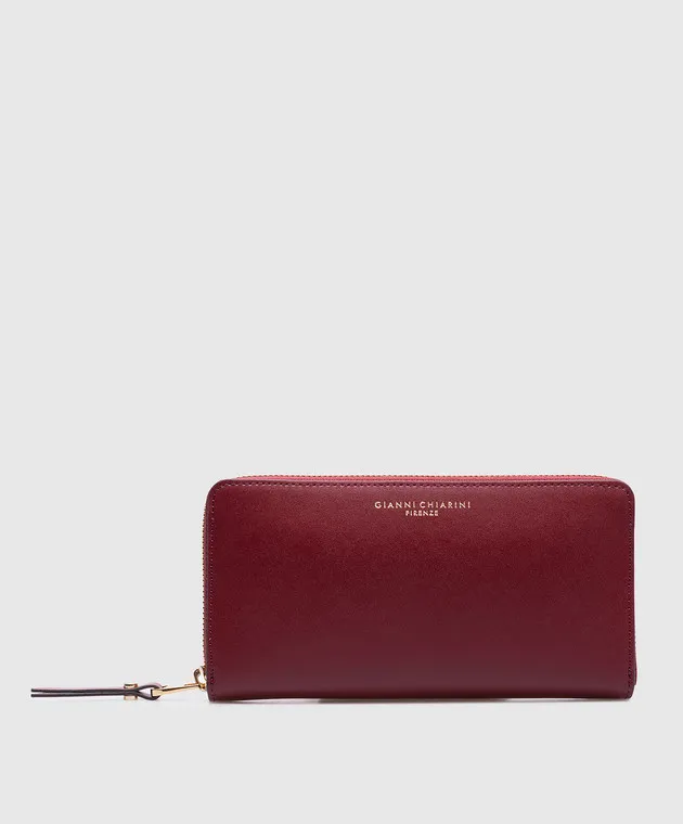 Gianni Chiarini Burgundy leather wallet with logo