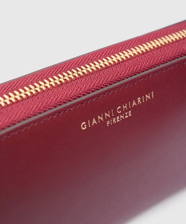Gianni Chiarini Burgundy leather wallet with logo