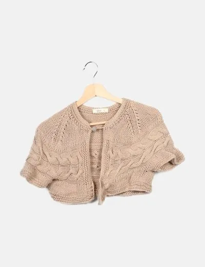 Girls Chaqueta beige punto