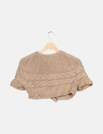 Girls Chaqueta beige punto