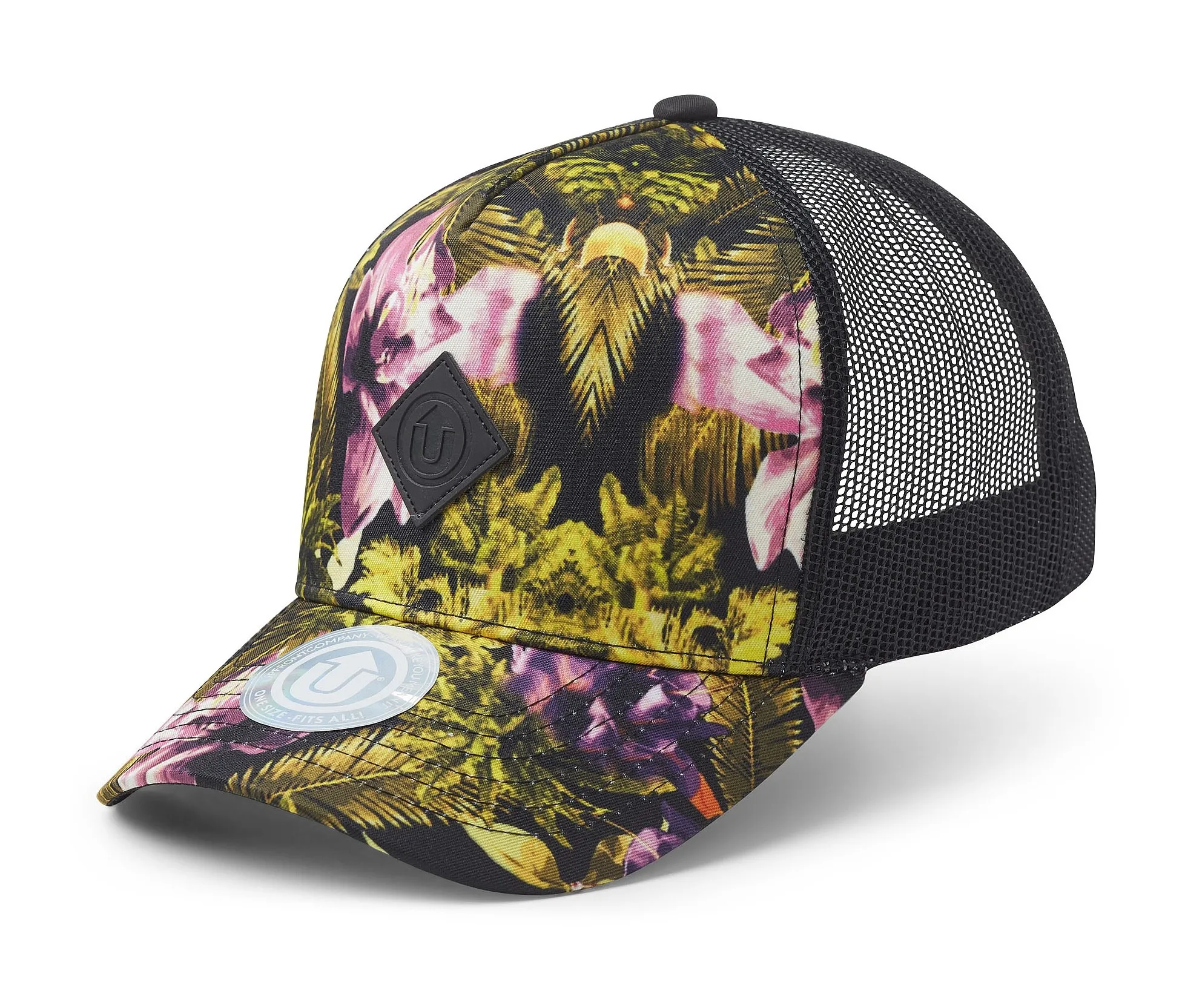 GORRA CON VISERA UPFRONT GOLDEN LEAF TRUCKER  PATTERN