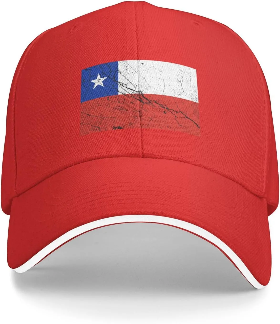 Gorra Dad Efecto De Textura De La Bandera De Chile Gorra para Deporte Resistente Running Sombrero Transpirable Gorra para Acampa