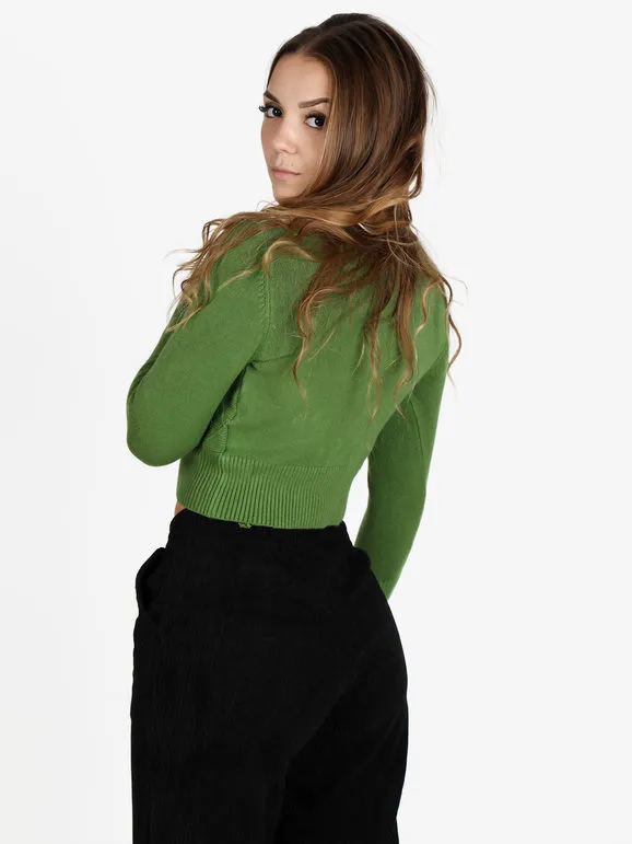 Griffai Jersey corto de mujer con cuello alto