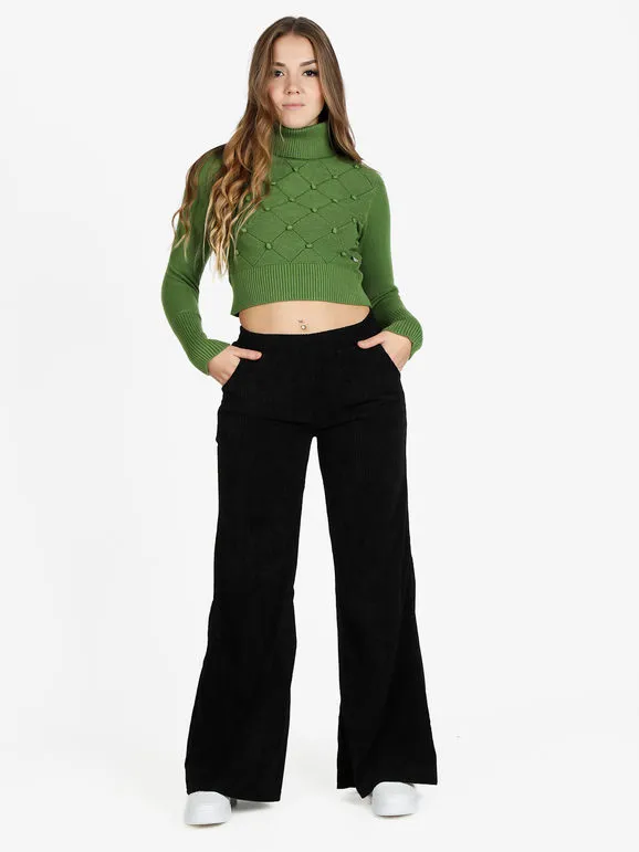 Griffai Jersey corto de mujer con cuello alto