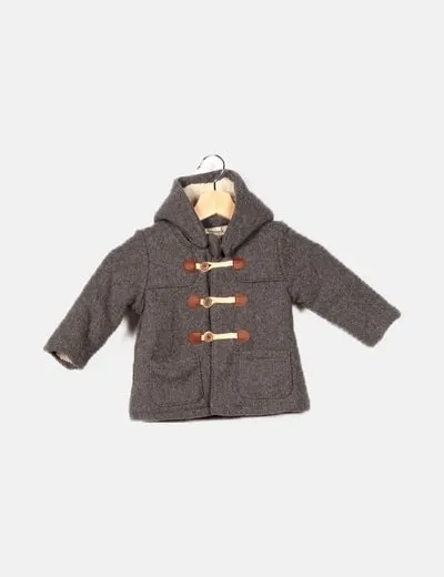H&M Abrigo gris borreguito