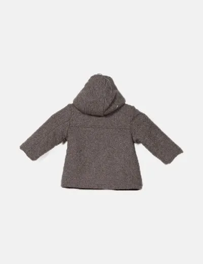 H&M Abrigo gris borreguito