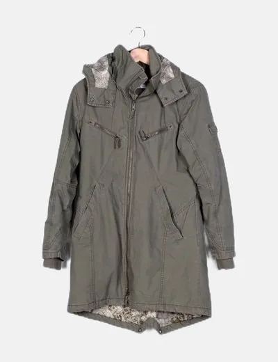 H&M Abrigo verde parka