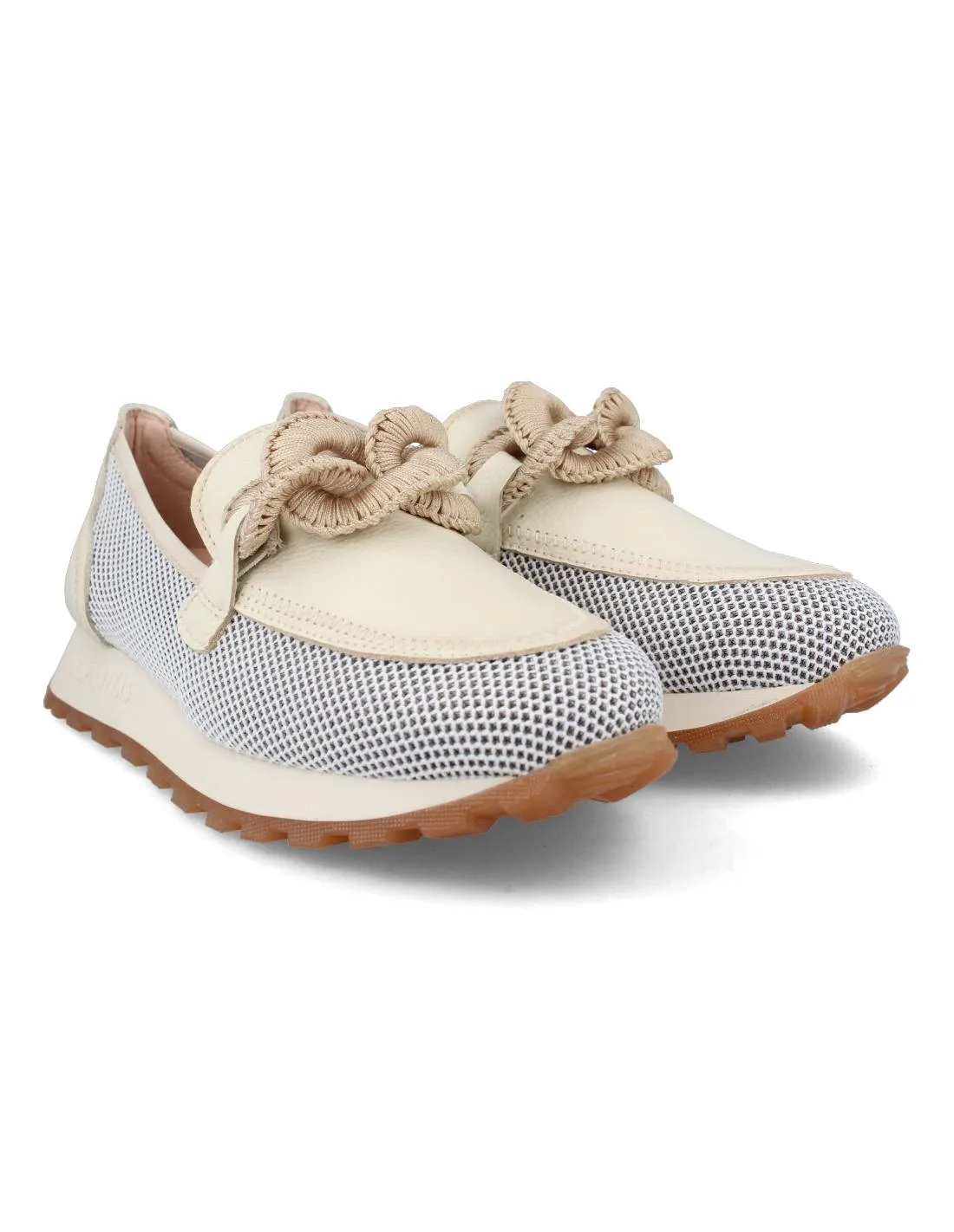 HISPANITAS  MOCASíN SPORT TROQUELADO CADENA MELBOURNE NATA