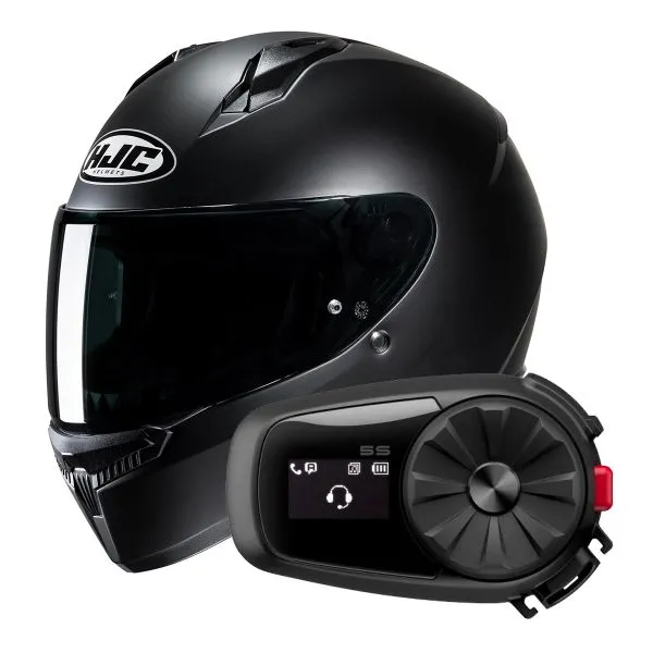 HJC C10 Semi Flat Black + Kit Bluetooth 5S 