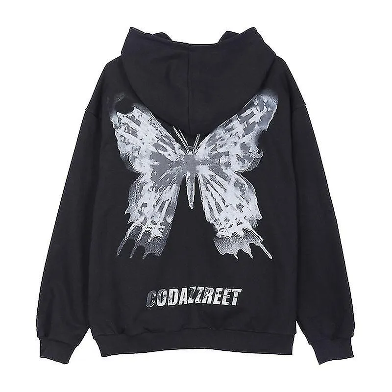 Huamade 2021 New Codazzreet Guoki Diablo Butterfly Cartoon Hood Sweater Male Couple Jacket Loose Casual Spring Festivalhoodie 1