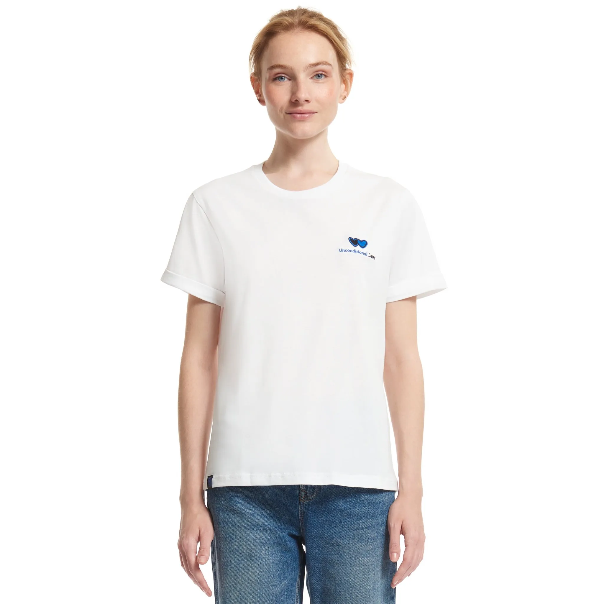 IM CAMISETA BORDADO UNCONDITIONAL LOVE MUJER