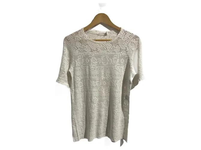 ISABEL MARANT ETOILE Tops Camiseta.fr 38 Viscosa Blanco 