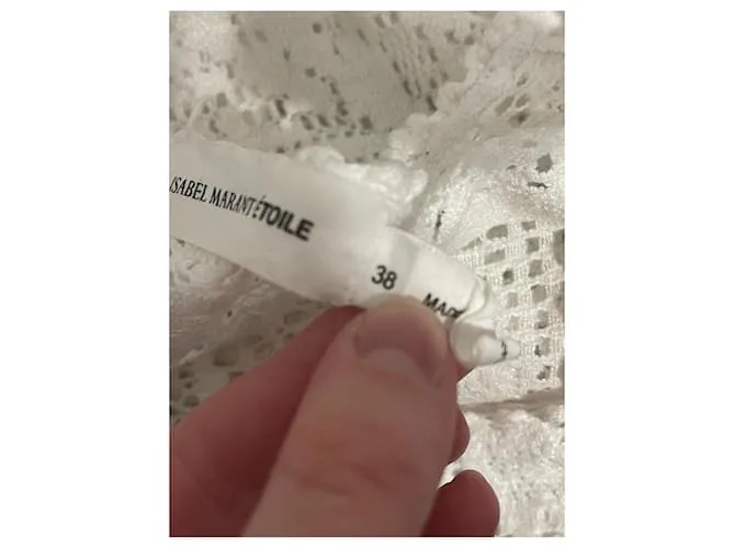 ISABEL MARANT ETOILE Tops Camiseta.fr 38 Viscosa Blanco 