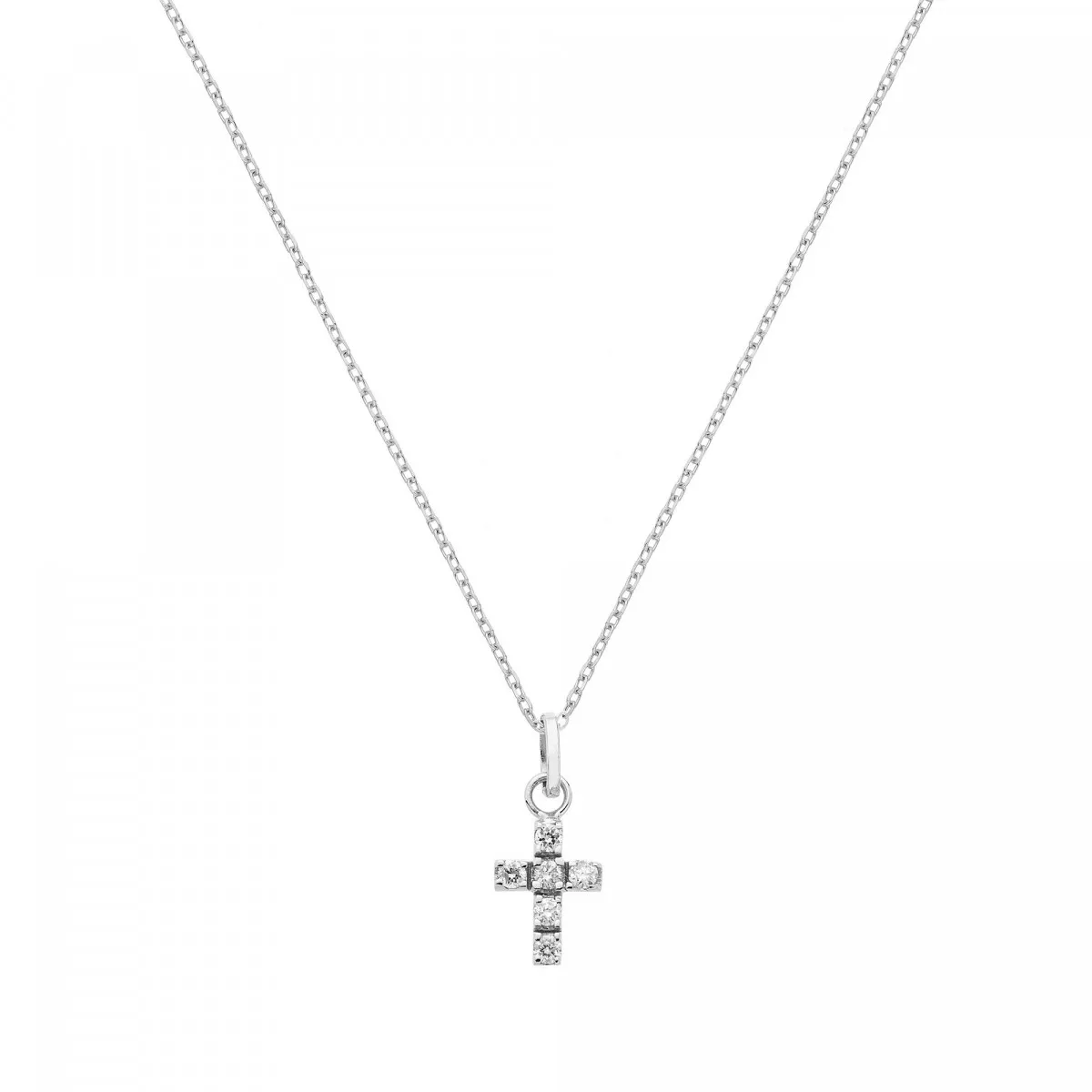 ITEMPORALITY COLLAR CRUZ MINI DIAMANTES 0.09QUILATES  ITEMPORALITY LU