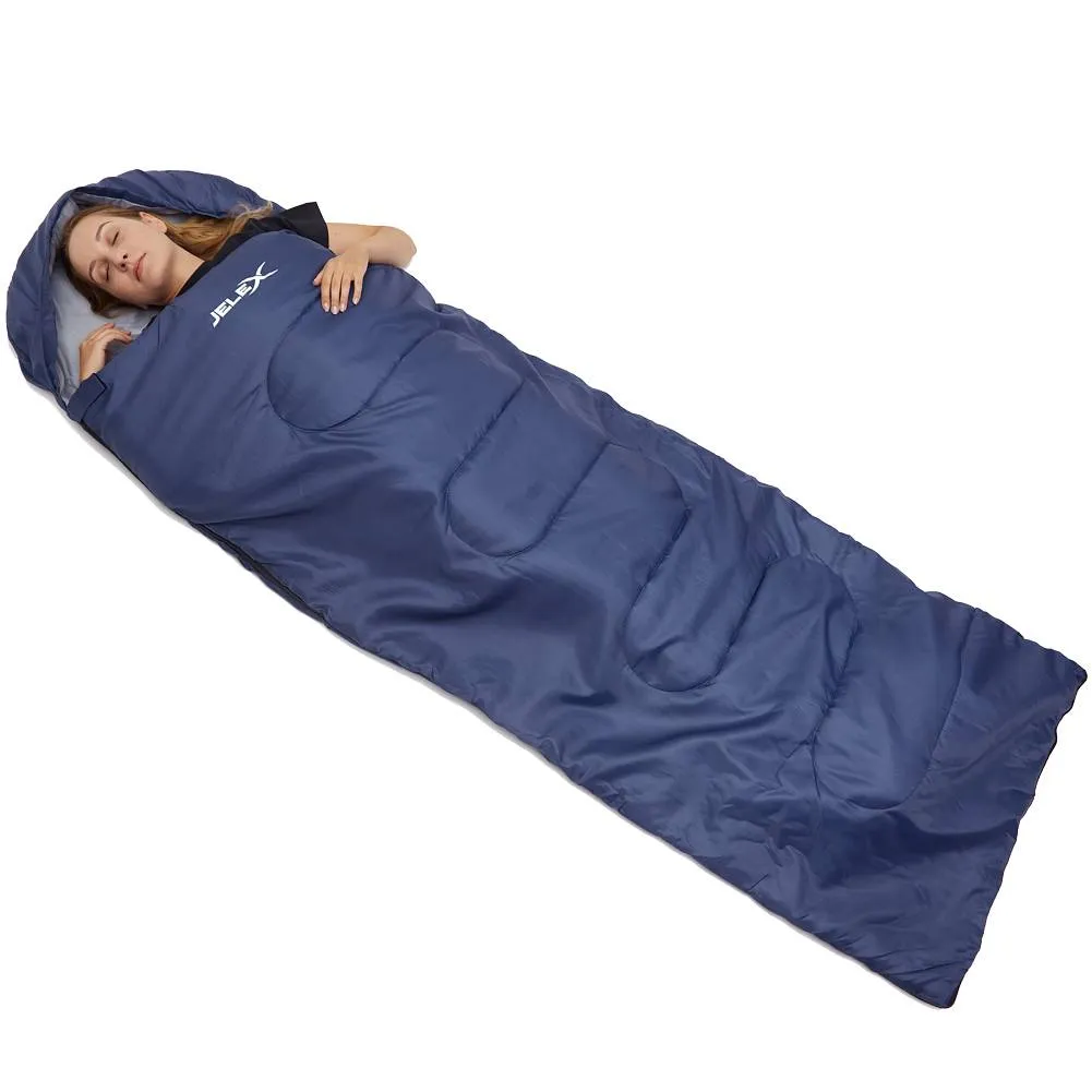 JELEX Outdoor Saco de dormir 220 x 75 cm 15 °C azul