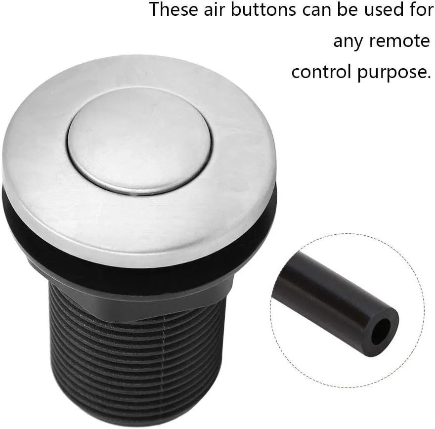 Jerliflyer Interruptor de Aire  Kit de Manguera Chatarra de Basura Interruptor de Aire de 32 mm Botón de autobloqueo automático 