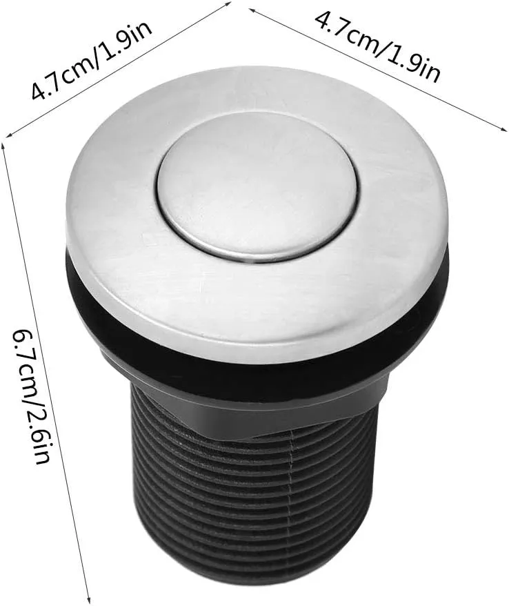 Jerliflyer Interruptor de Aire  Kit de Manguera Chatarra de Basura Interruptor de Aire de 32 mm Botón de autobloqueo automático 