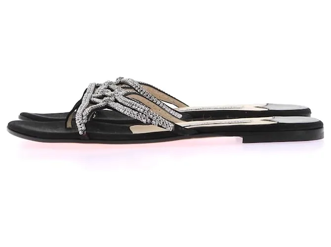 JIMMY CHOO Sandalias T.UE 37.5 Resplandecer Plata 