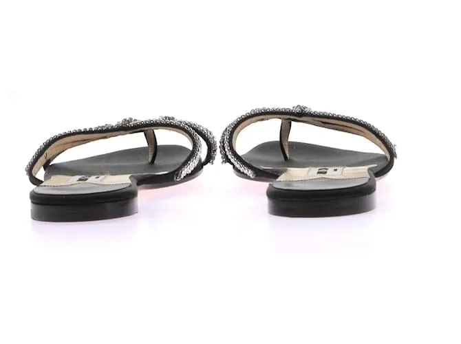 JIMMY CHOO Sandalias T.UE 37.5 Resplandecer Plata 