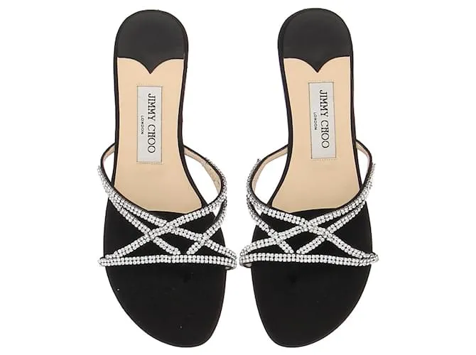 JIMMY CHOO Sandalias T.UE 37.5 Resplandecer Plata 