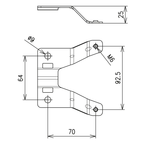 Juego de fijación pared / poste para diplexores