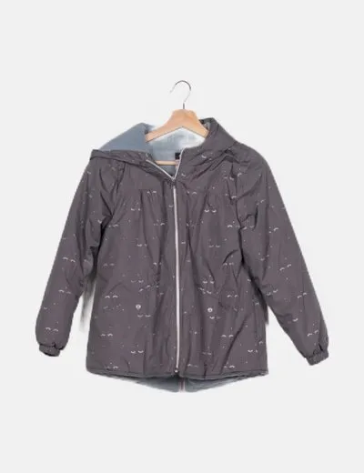 Kiabi Chaqueta gris estampada