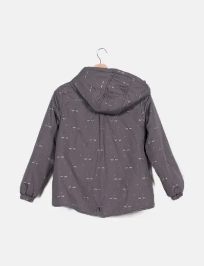 Kiabi Chaqueta gris estampada