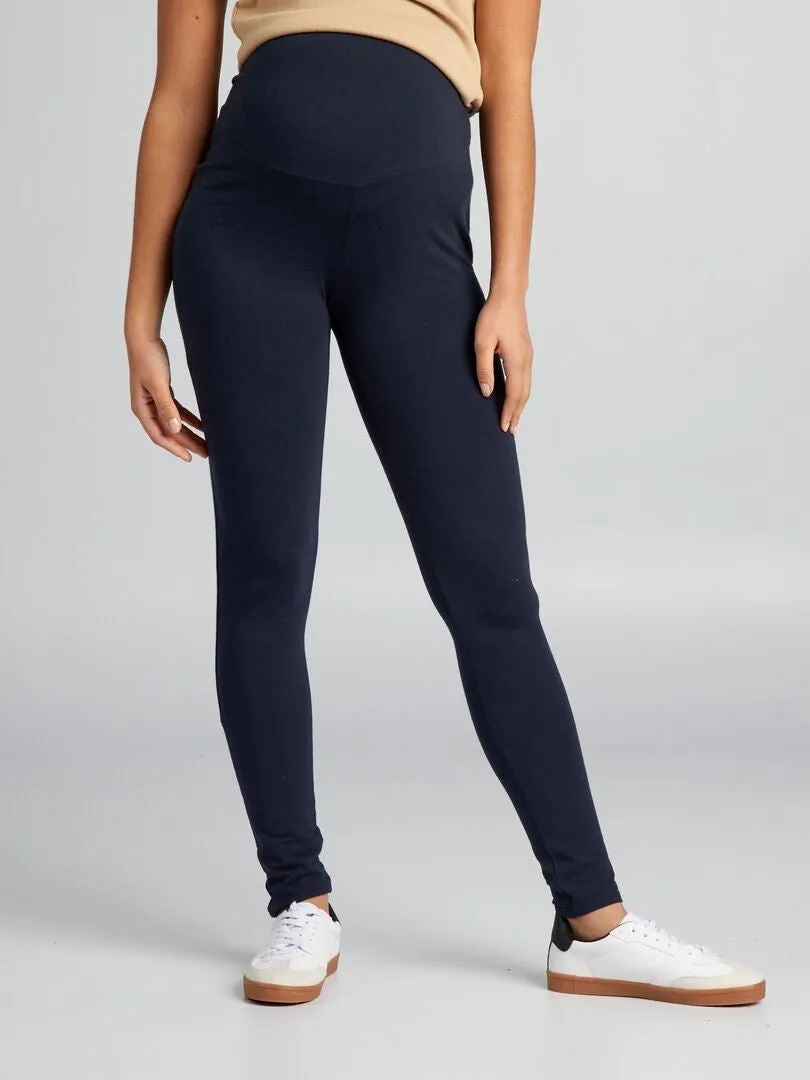 LEGGING PREMAMá LARGO DE PUNTO LISO  AZUL