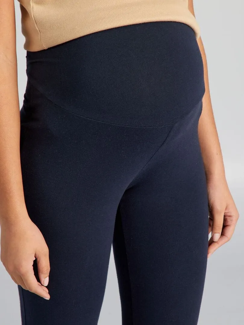 LEGGING PREMAMá LARGO DE PUNTO LISO  AZUL