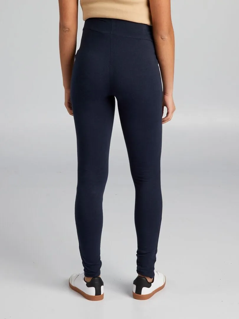 LEGGING PREMAMá LARGO DE PUNTO LISO  AZUL