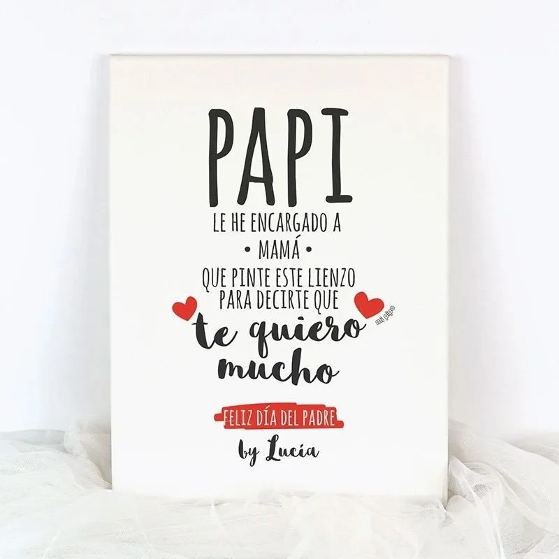Lienzo Feliz día del Padre
