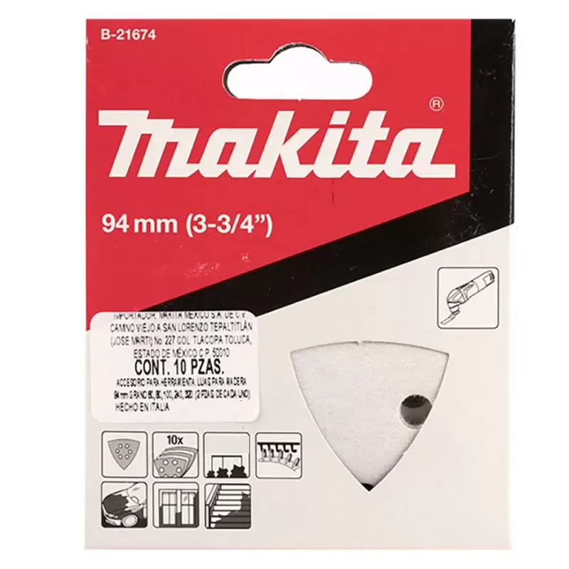 Lija Delta Blanco Grano 80 x 10u 6 ORIFICIOS MADERA PINTADA