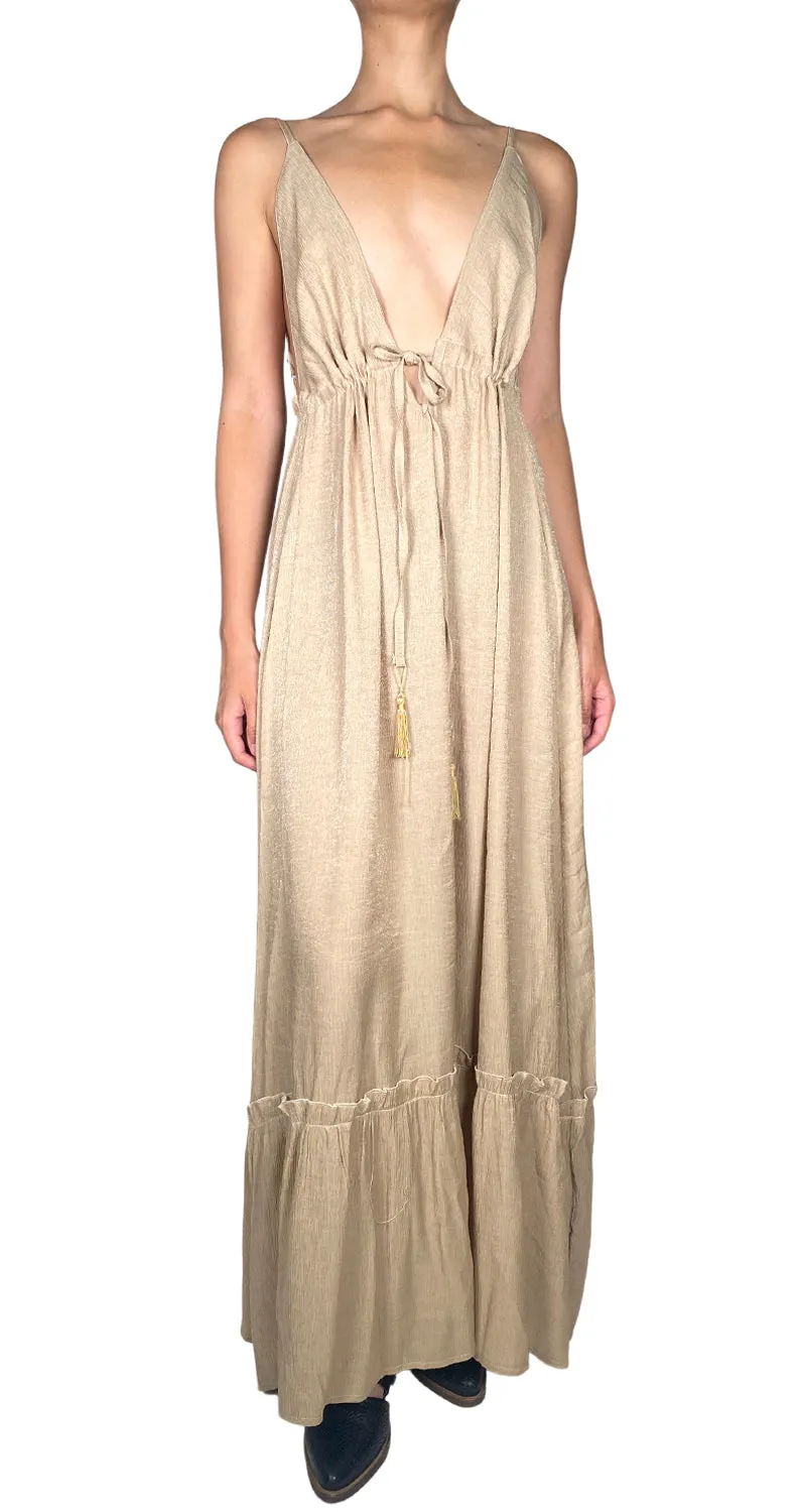 MAGMA Vestido Beige Tirantes