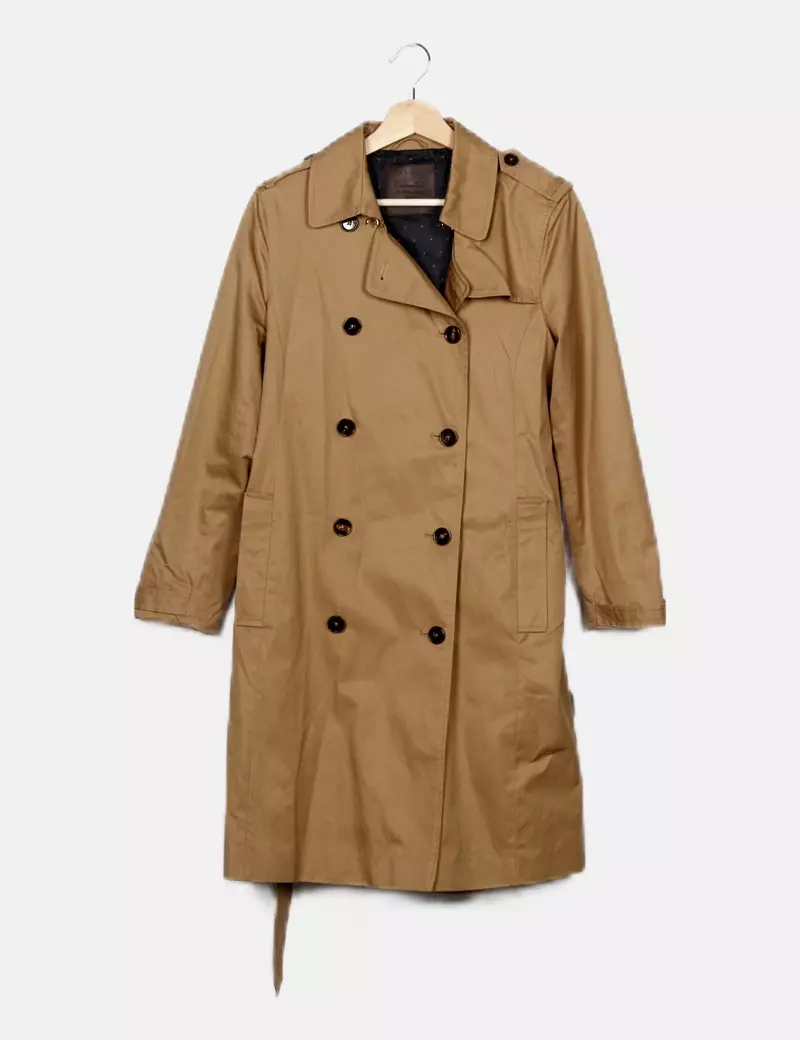 Massimo Dutti Trenca marrón casual