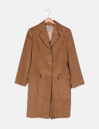 Max Mara Abrigo de lana beige