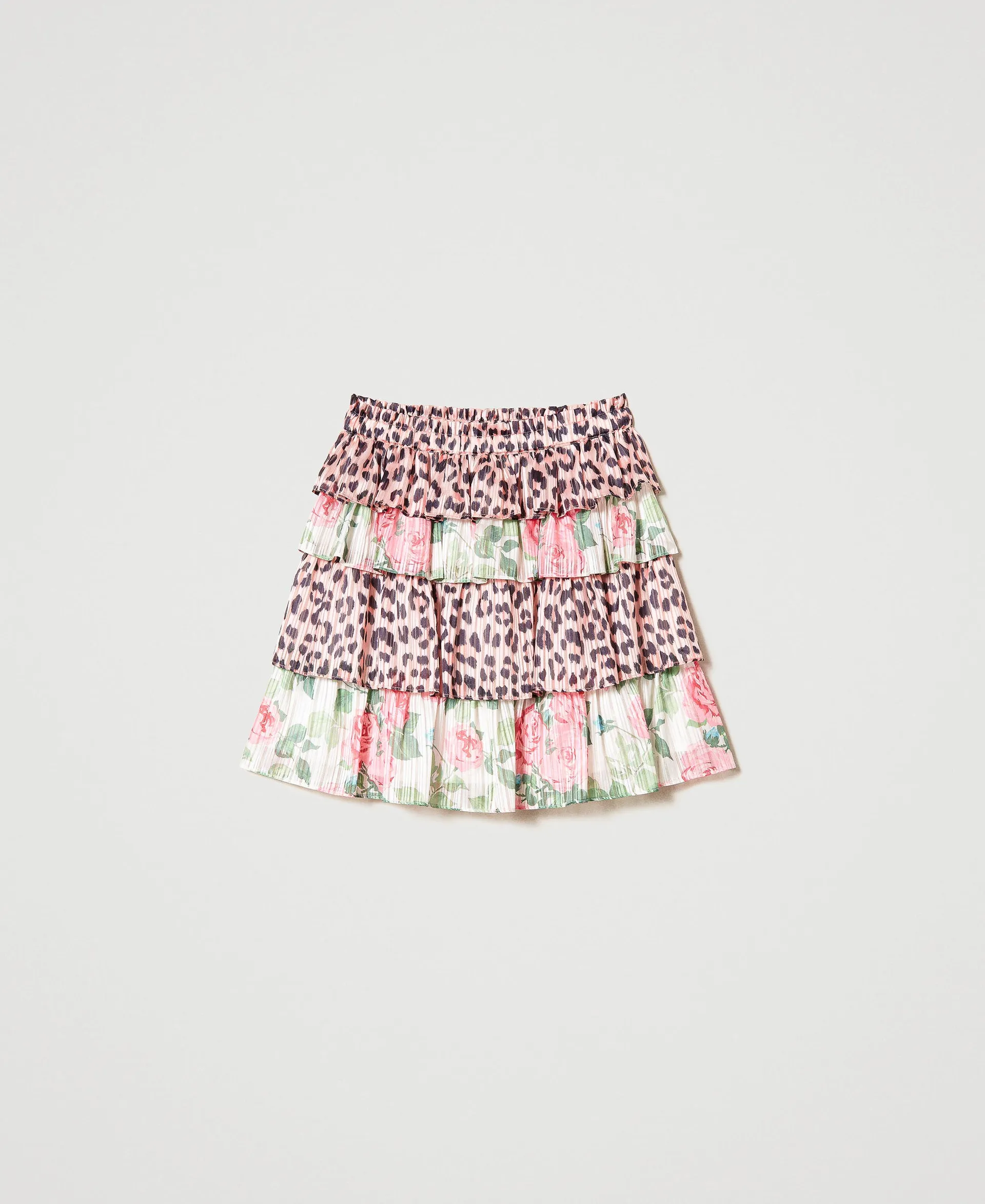 Minifalda de georgette con lúrex