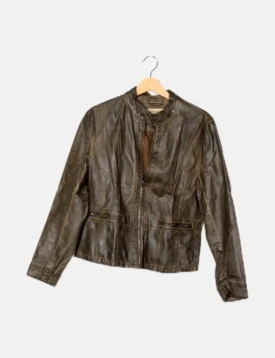 Mo. Chaqueta biker caqui