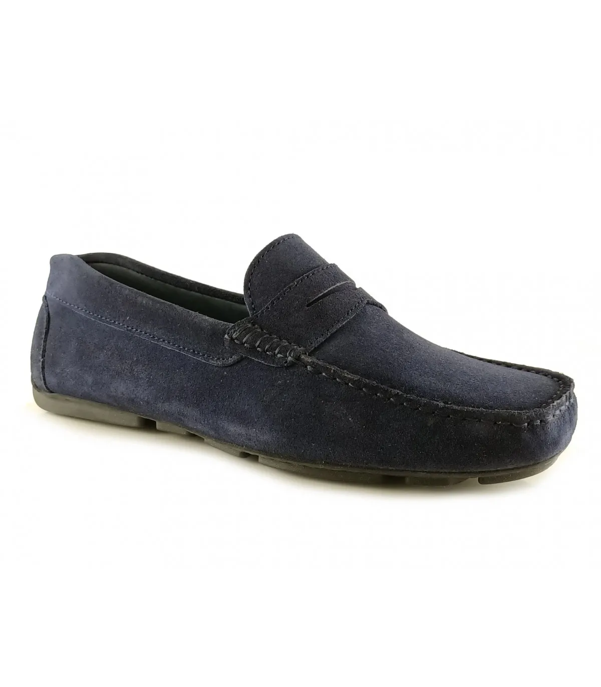 Mocasín para caballero en piel marino