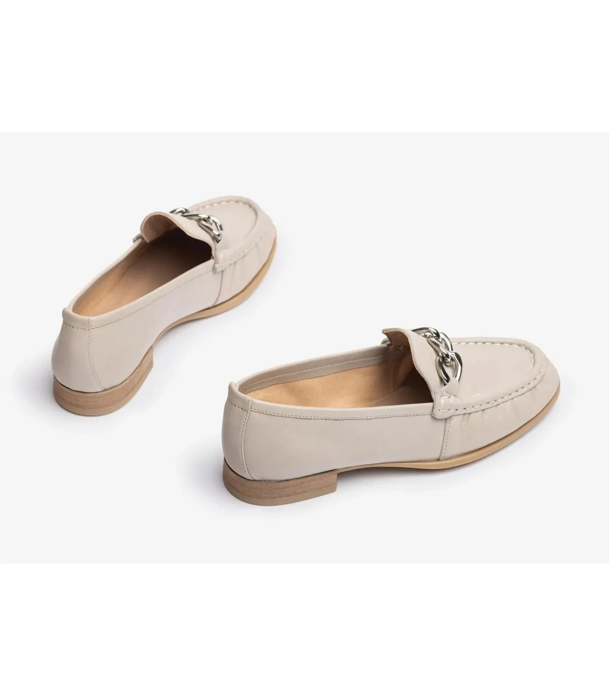 Mocasín wallabee en piel hielo para mujer