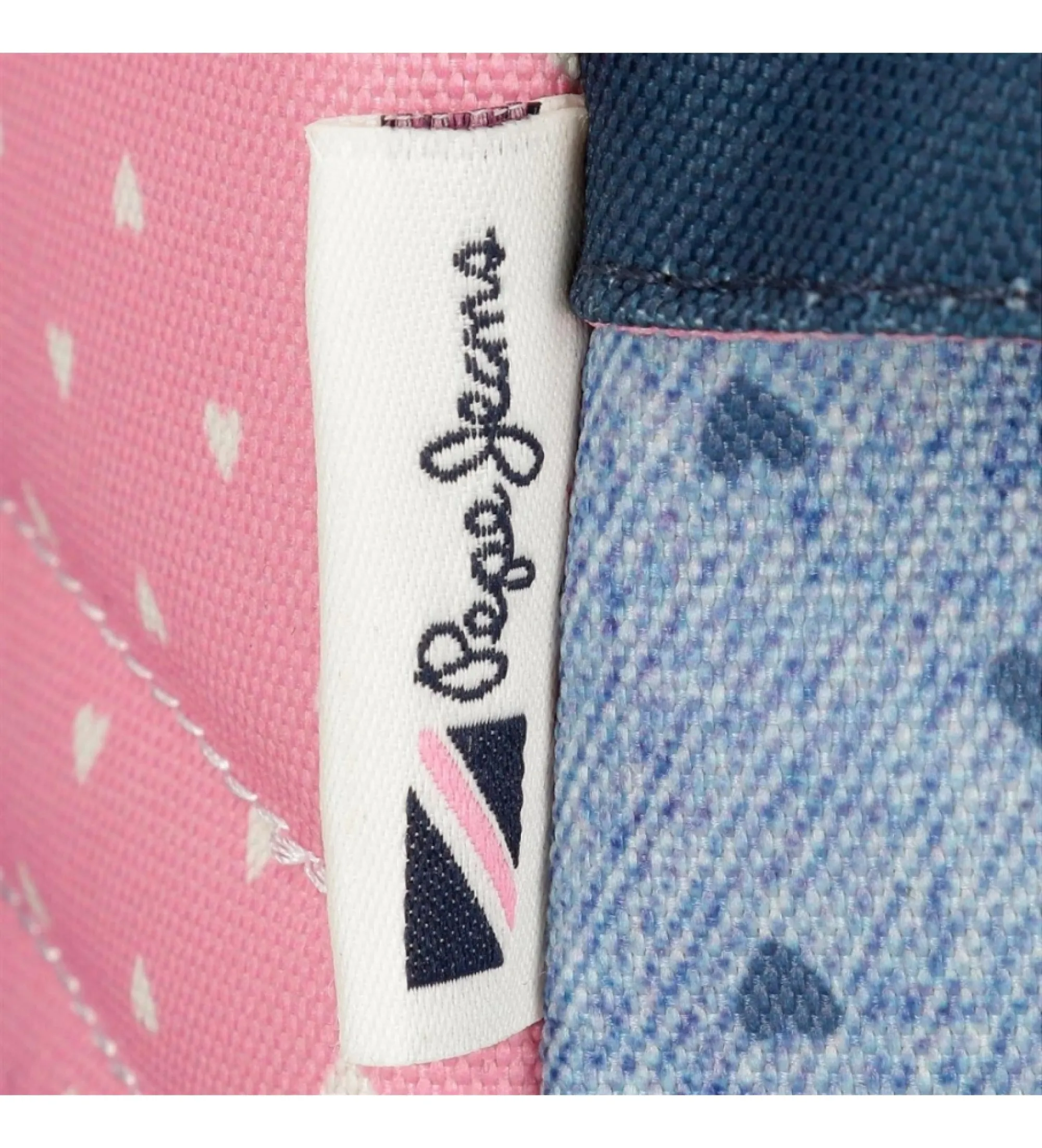 Mochila Pepe Jeans Noni denim doble compartimento azul, rosa