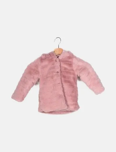 Mono Star Abrigo de pelo rosa