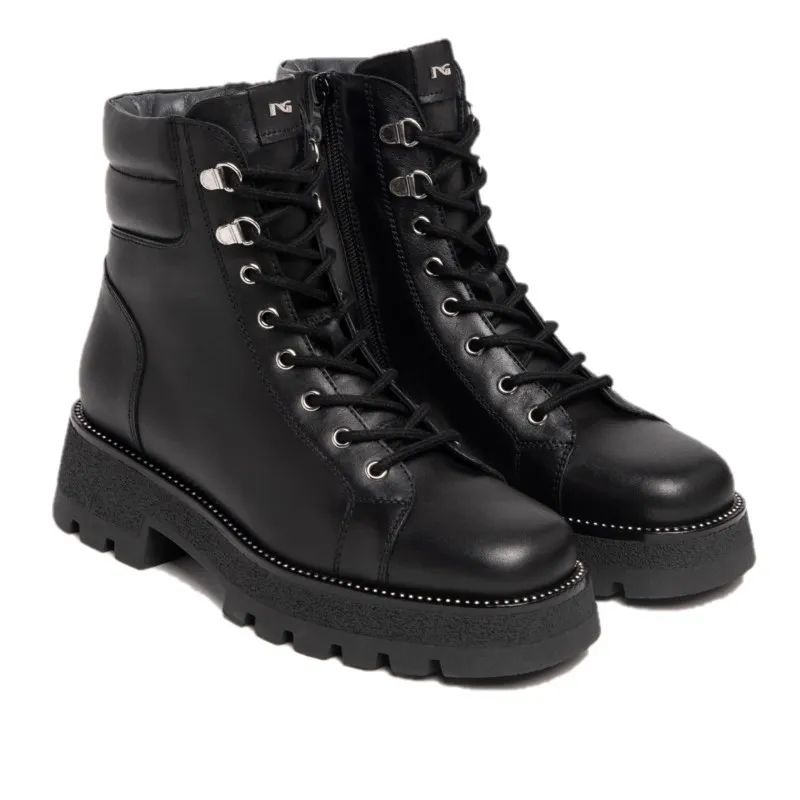 NERO GIARDINI I205944D Negro Botín militar mujer