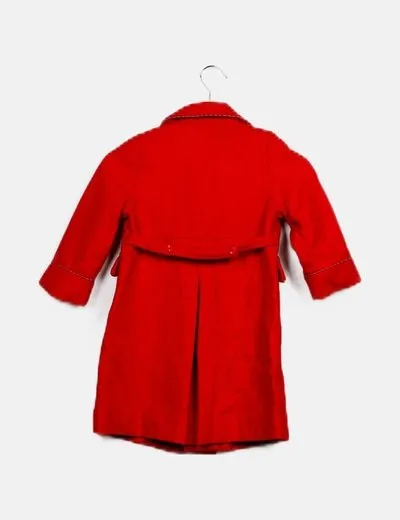 NoName Abrigo de paño rojo largo