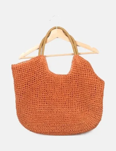 NoName Bolso rafia naranja