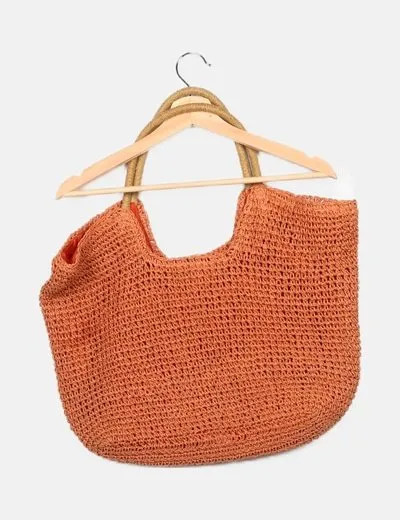 NoName Bolso rafia naranja