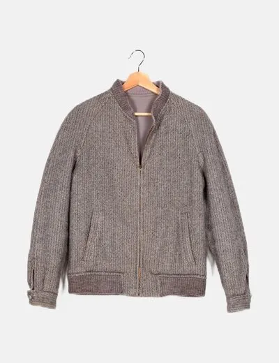 NoName Chaqueta gris estampada