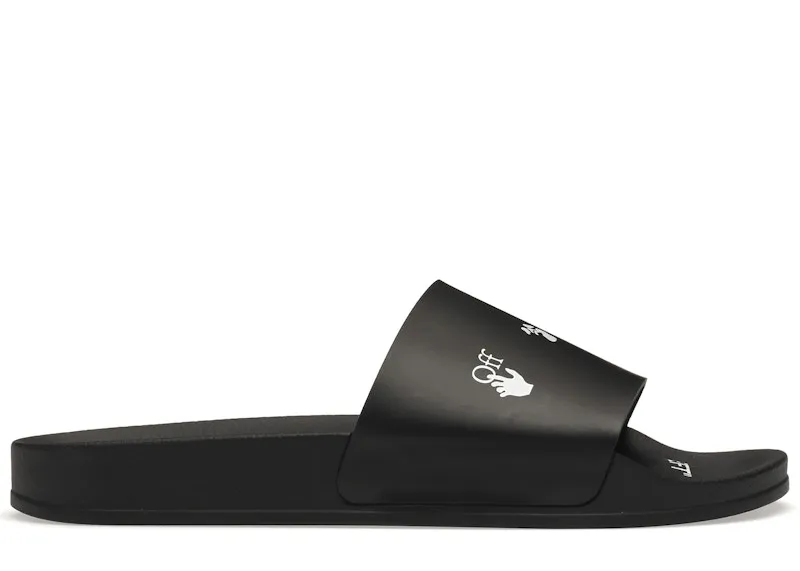 OFFWHITE DROWNING MAN LOGO SLIDES BLACK WHITE FW21