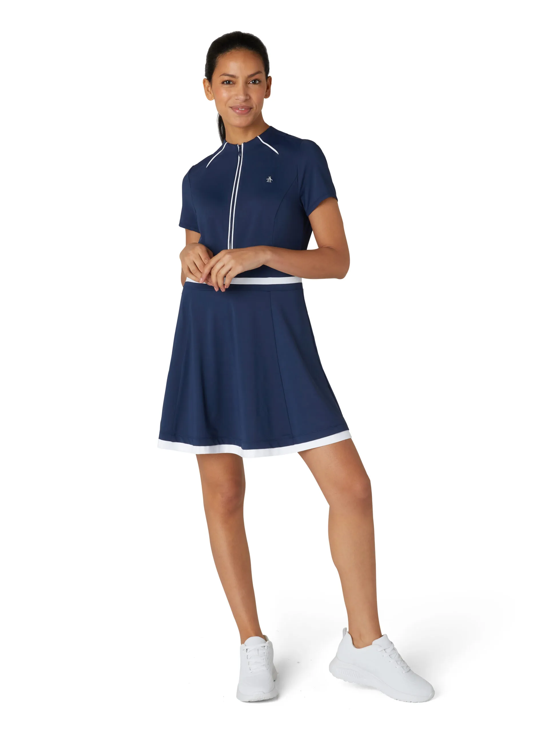 ORIGINAL PENGUIN GOLF SS DRESS WITH PIPING DRESSREG L DAMEN